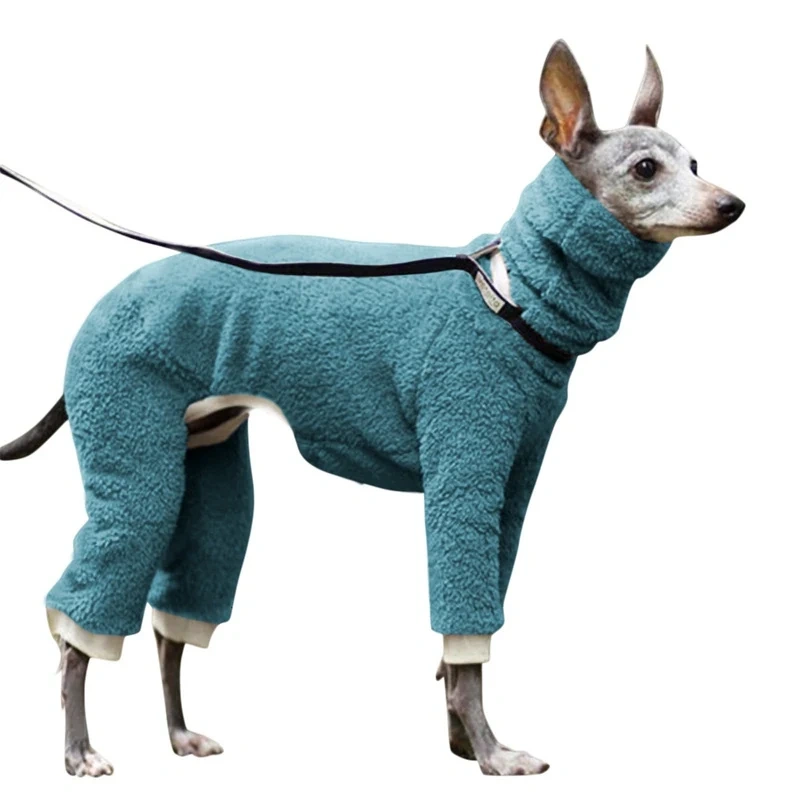 Suits Large Soft Puppy Clothes Loose Four Legged Thick Dogs High Greyhound Neck Warm Italian Winter Onesies For Dogs Clothes