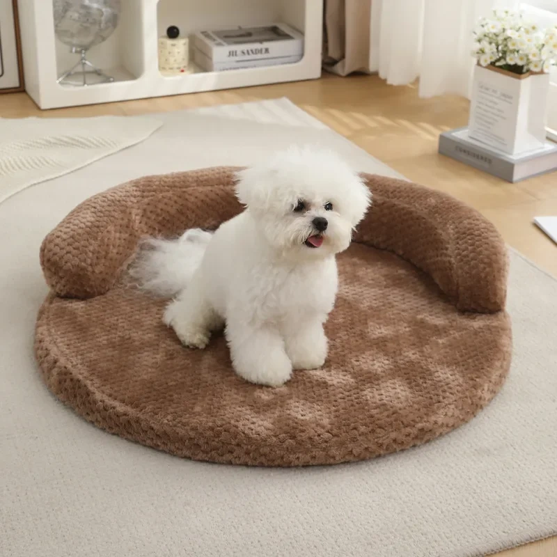 New Pet Bed Warm Winter Dog and Cat House Pineapple Pattern Cozy Mat for Dogs and Cats Comfortable Nest Pad