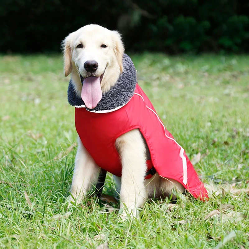 Spring/Fall New Thickened Warm Dog Clothes Waterproof Reflective Puppy Coat Jacket Pet Dog Jumpsuits For Small Big Dogs Clothes