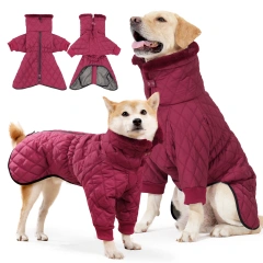 Waterproof Fur Collar Dog Jacket Winter Warm Fleece Dog Clothes for Small Media Large Dogs Puppy Golden Retriever Vest Pug Coat