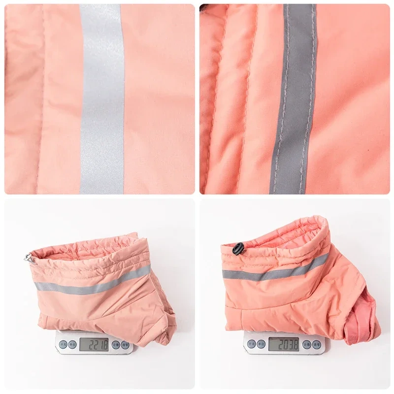 Winter Warm Dog Clothes Thick Reflective Snowsuit Pet Dog Down Jacket for Large Breed Dogs Parkas Clothing for Whippet Greyhound