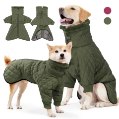 Waterproof Fur Collar Dog Jacket Winter Warm Fleece Dog Clothes for Small Media Large Dogs Puppy Golden Retriever Vest Pug Coat