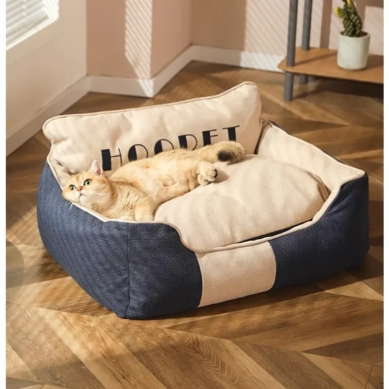 Kennel Four Seasons Universal Removable and Washable Medium Large Dog Mat Winter Golden Retriever Corgi Mattress Pet Supplies
