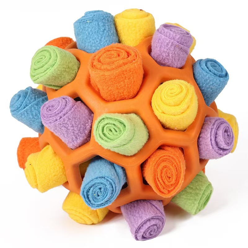 1Pcs Interactive Dog Toy - Sniffing Ball for Hiding Treats - Rubber Puzzle Ball for Mental Stimulation Pet Supplies