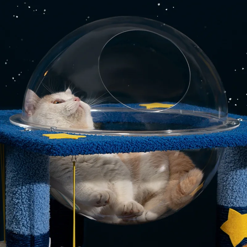 Luxury space capsule Star Cat tree climbing frame cat nest one sisal wear resistant scratch cat jumping platform