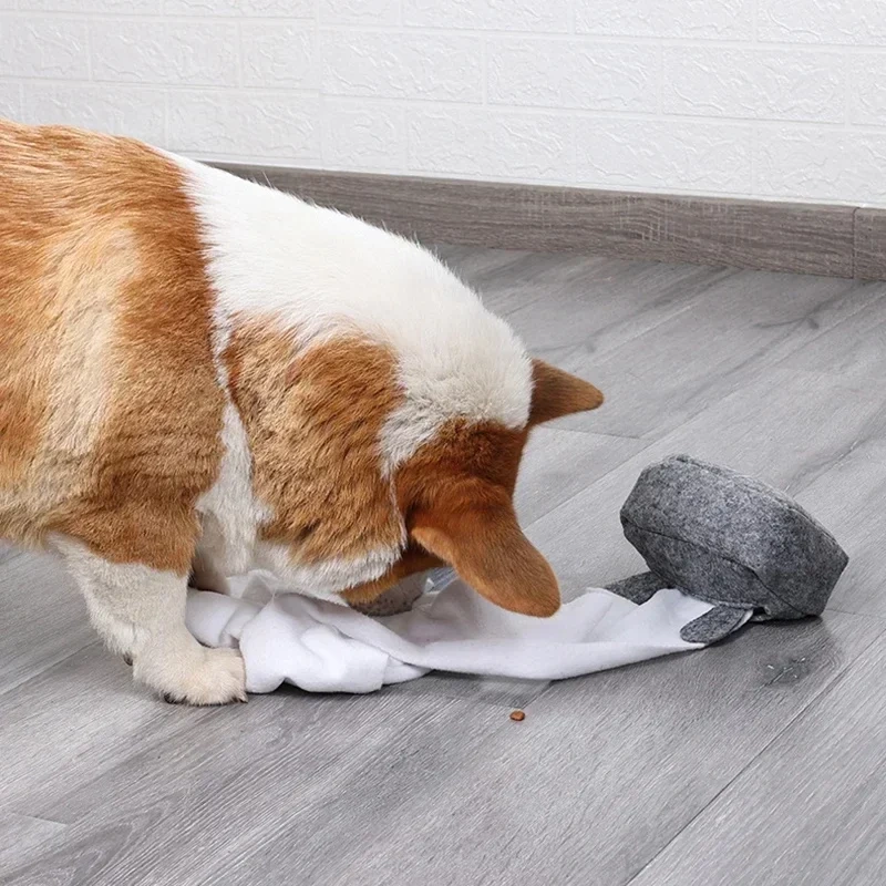 Interactive Sniffing Puppy Toy Tissue Box Nose Work Training Toy for Cats Dogs Snuffle Toys Treat Dog Feeder Pet Playing Toy