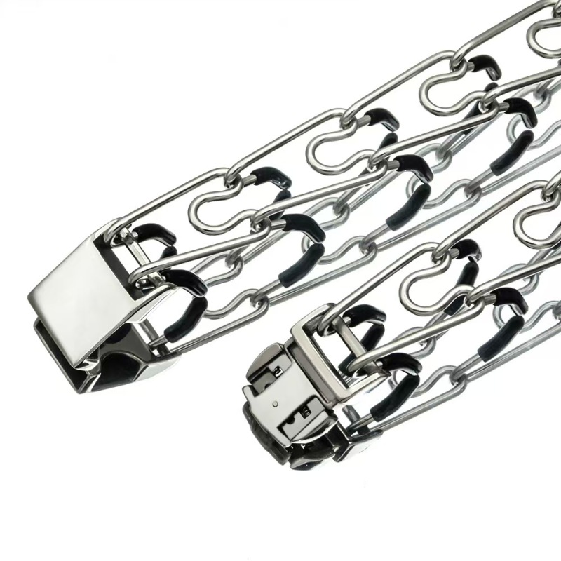 Stainless Steel Removable Training Dog Collar, Stimulation Dog Collar