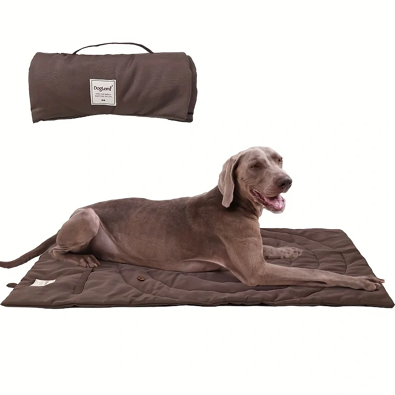 1pc Portable And Foldable Dog Blanket, Waterproof Easy To Clean Dog Cage Pad, Floor Mat, Sleeping Bed For Indoor Outdoor Camping