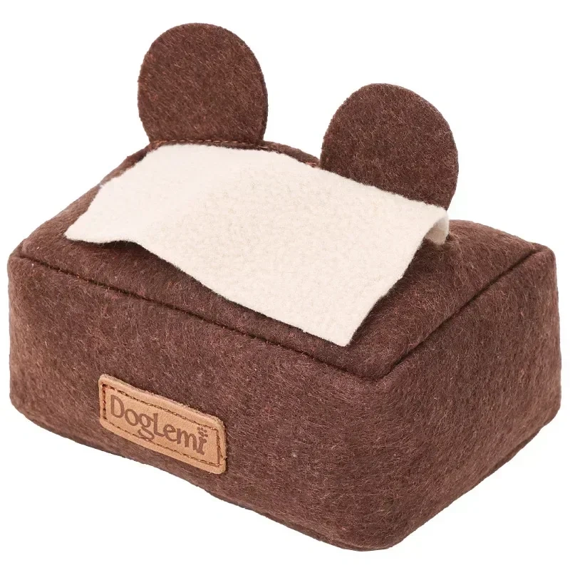 Interactive Sniffing Puppy Toy Tissue Box Nose Work Training Toy for Cats Dogs Snuffle Toys Treat Dog Feeder Pet Playing Toy