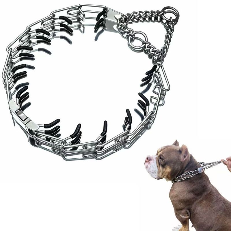 Stainless Steel Removable Training Dog Collar, Stimulation Dog Collar