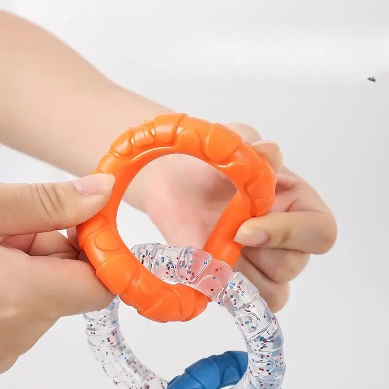 Dog Chewing Toy Loop Rings for Aggressive Chewer TPR Teething Loop Puppy Toy Dog Chew Pacifier Pulling Toy Pet Supplies