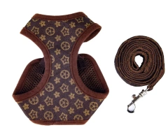 Designer Pet Cat Dog Harness Lead Set Leash Reversible Luxury Dog Vest Harness For Small Dogs Chihuahua Pug Chest Strap Puppy