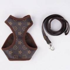 Designer Pet Cat Dog Harness Lead Set Leash Reversible Luxury Dog Vest Harness For Small Dogs Chihuahua Pug Chest Strap Puppy