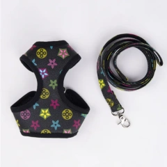 Designer Pet Cat Dog Harness Lead Set Leash Reversible Luxury Dog Vest Harness For Small Dogs Chihuahua Pug Chest Strap Puppy