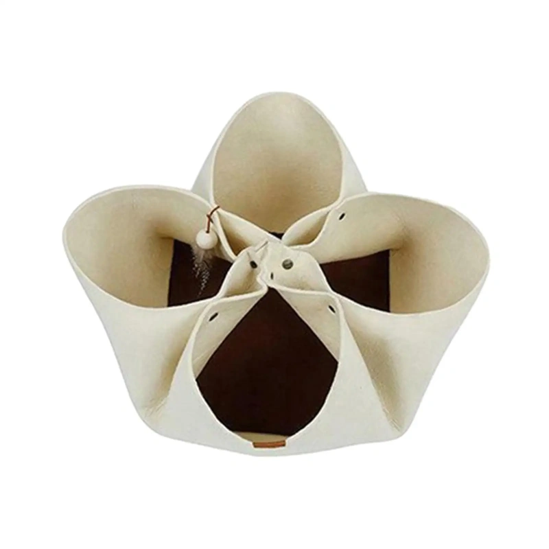 Cat Felt Tunnel Durable Cat Play House Foldable Interactive Pet Bed House Cat Tunnel Bed for Cat Rabbit Pets Kitten Puppy