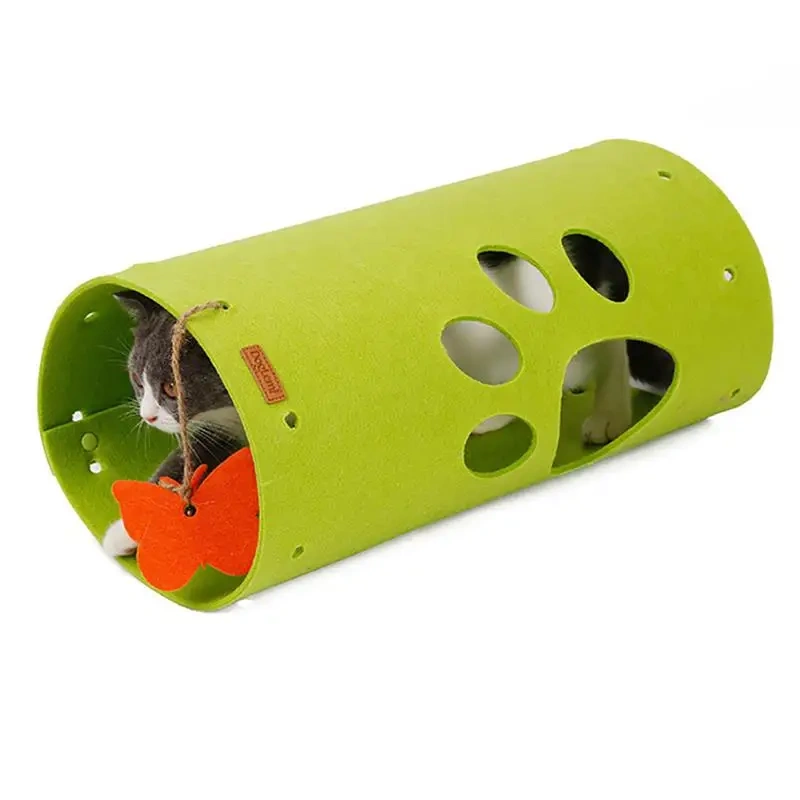 DIY Cat Tunnel Toys Outdoor Cats Training Toy Stitching For Cats Katten Interactive Foldabe Tunnel Tubes Pet Toy