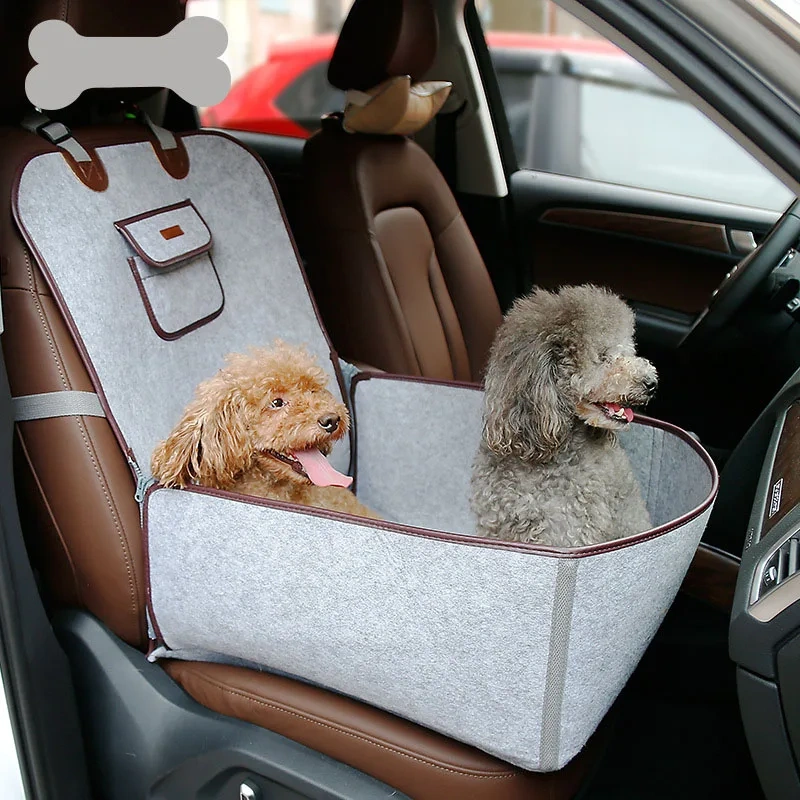 Car Pet Cushion Seat For Dogs Large Felt Cloth Carrier Seat Covers Transporter Fence Protective Boot Drive Travel Mat Products