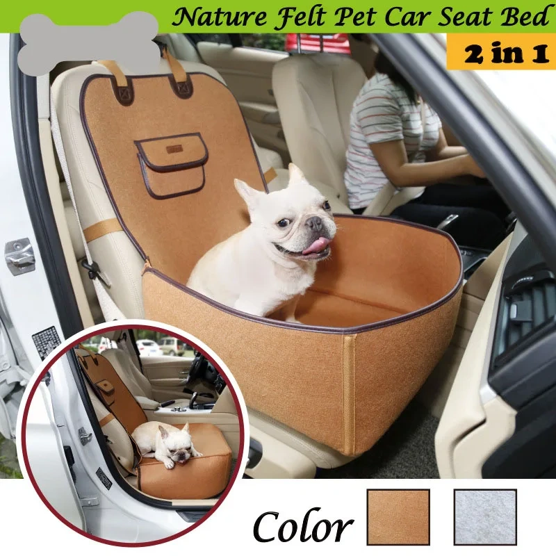 Car Pet Cushion Seat For Dogs Large Felt Cloth Carrier Seat Covers Transporter Fence Protective Boot Drive Travel Mat Products