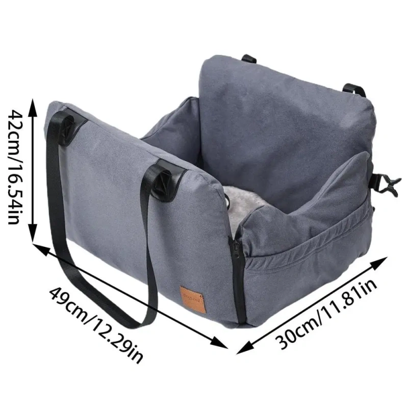 Dog Car Seat Air Bag Dog Booster Seat for Small Pets Dog Booster Seat for Small Pets with Adjustable Straps Interactive Pet Seat