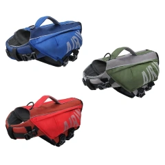 Adjustable Dog Life Preserver with High Buoyancy Life Preserver 3 Sizes Flotation Device Swimsuit Rescuing Handle