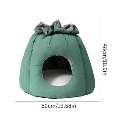 Cat Bed Creative Money Bag Shape Warm Cat Cave Soft Cotton Pet Bed for Indoor Cats Kittens and Small Dogs Houses Non-Slip Bottom
