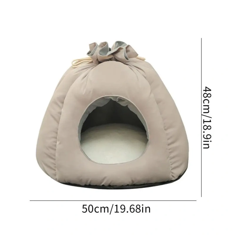 Cat Bed Creative Money Bag Shape Warm Cat Cave Soft Cotton Pet Bed for Indoor Cats Kittens and Small Dogs Houses Non-Slip Bottom