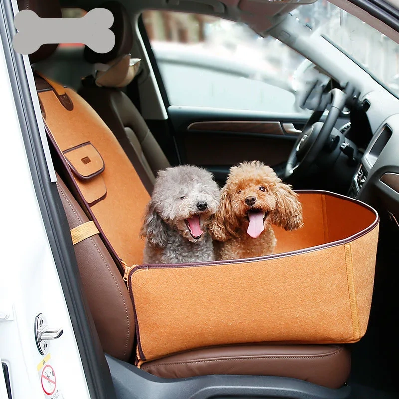 Car Pet Cushion Seat For Dogs Large Felt Cloth Carrier Seat Covers Transporter Fence Protective Boot Drive Travel Mat Products