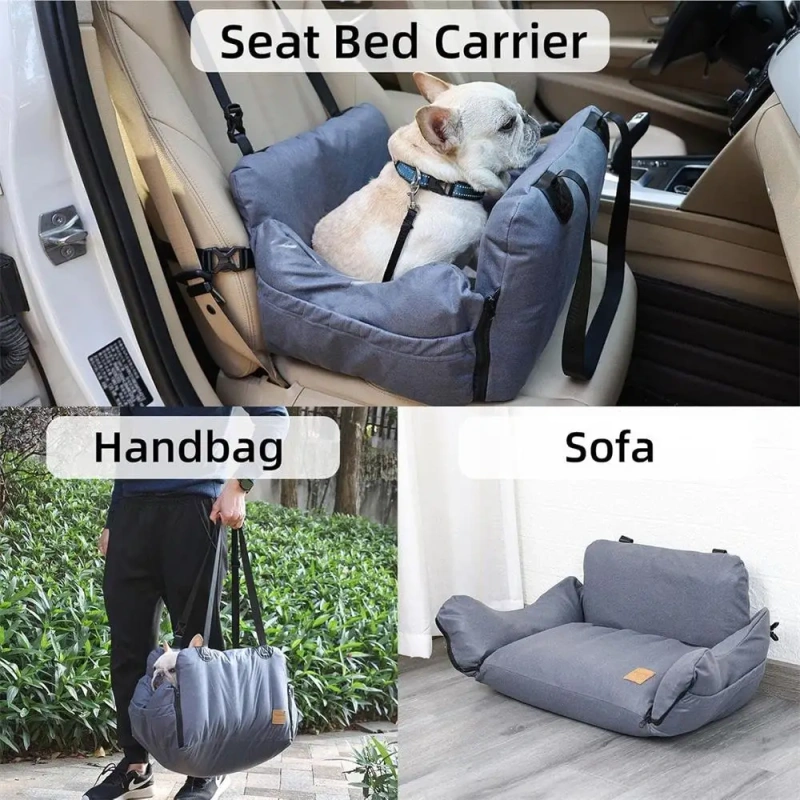 Dog Car Seat Air Bag Dog Booster Seat for Small Pets Dog Booster Seat for Small Pets with Adjustable Straps Interactive Pet Seat