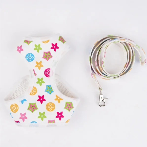 Designer Pet Cat Dog Harness Lead Set Leash Reversible Luxury Dog Vest Harness For Small Dogs Chihuahua Pug Chest Strap Puppy