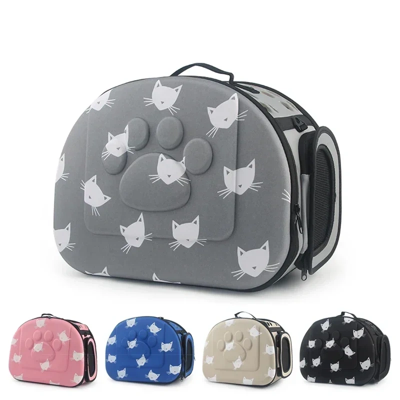 Cat Pattern Dog Carrier Bag Portable Cats Handbag Foldable Travel Bag Puppy Carrying Shoulder Pet Bags