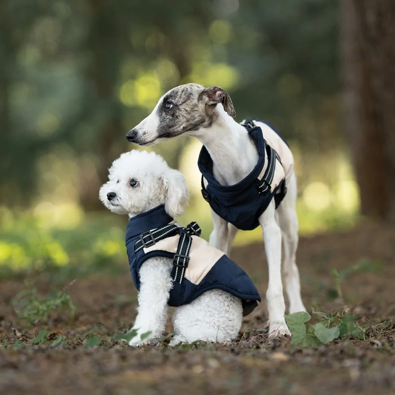 Custom Luxury Dog Jackets Coats Manufacturer Hoodie Pet Clothes Waterproof Dog Coat With Harness Dog Clothes
