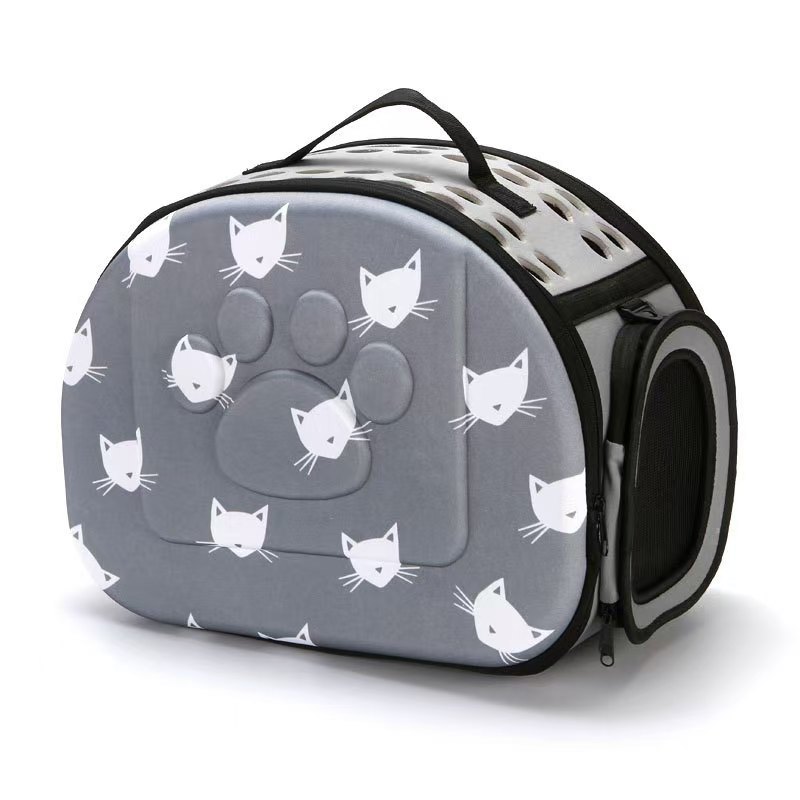 Cat Pattern Dog Carrier Bag Portable Cats Handbag Foldable Travel Bag Puppy Carrying Shoulder Pet Bags