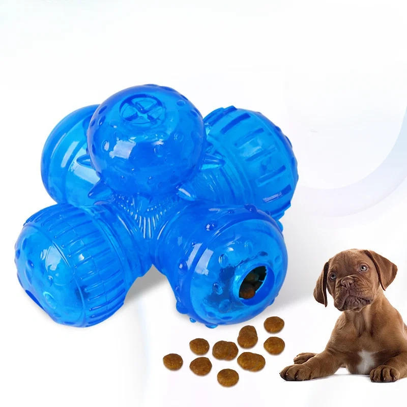 Pet Toy Food Leaker Cross-pass Dog Food Leakage Ball Bite-resistant Training Educational Dog Training Toy Dog ​​toy Ball