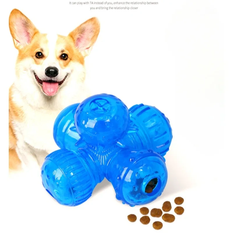Pet Toy Food Leaker Cross-pass Dog Food Leakage Ball Bite-resistant Training Educational Dog Training Toy Dog ​​toy Ball