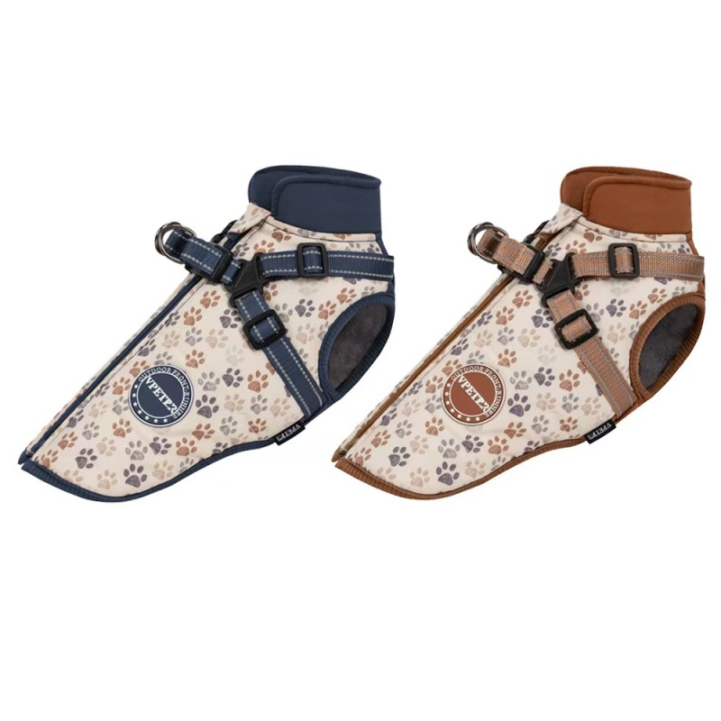 Wholesale Luxury Dog Jackets Vest Factory Hoodie Pet Clothes Waterproof Dog Coat With Harness Dog Trench Coat
