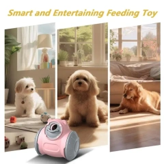 Rolling Dog Feeder Toy Rolling Interactive Food Dispenser Toy Anti-Bite Treat Toys Pet Slow Feeder Puzzle For Biting Training