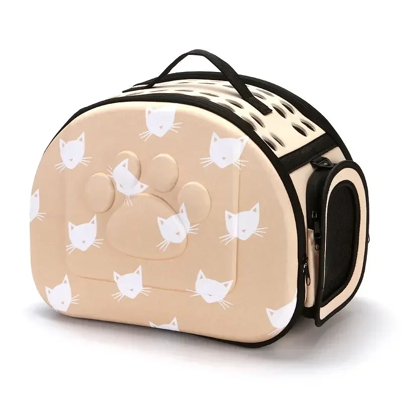 Cat Pattern Dog Carrier Bag Portable Cats Handbag Foldable Travel Bag Puppy Carrying Shoulder Pet Bags
