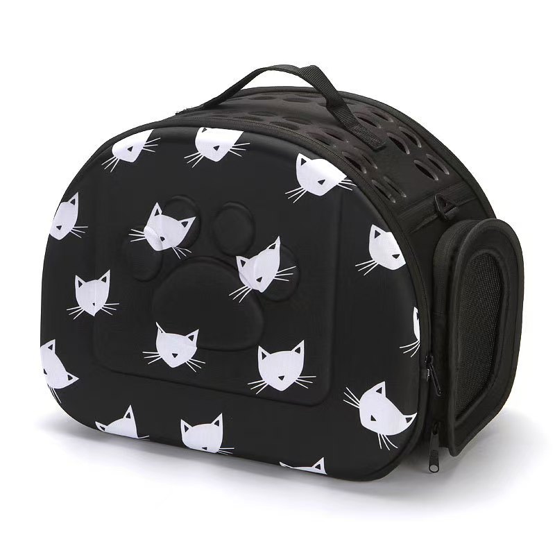 Cat Pattern Dog Carrier Bag Portable Cats Handbag Foldable Travel Bag Puppy Carrying Shoulder Pet Bags