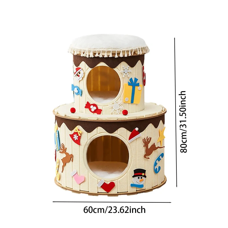 Cat Bed House Home Decoration Multifunctional Nest Sofa Bed Protector Cat Hideaway Cat Hide Cube Covered Condo for Hide Climb