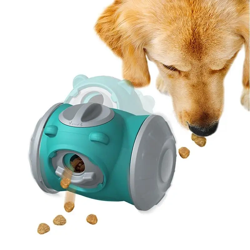 Rolling Dog Feeder Toy Rolling Interactive Food Dispenser Toy Anti-Bite Treat Toys Pet Slow Feeder Puzzle For Biting Training