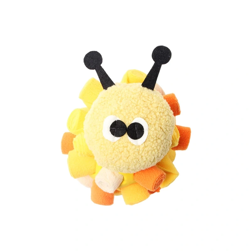 Caterpillar shape Pet Sniffing Fried Ball Toy Dog Blind Box Hidden Food Bubble Rubber Ball Sniffing Puzzle Anti-demolition Toy