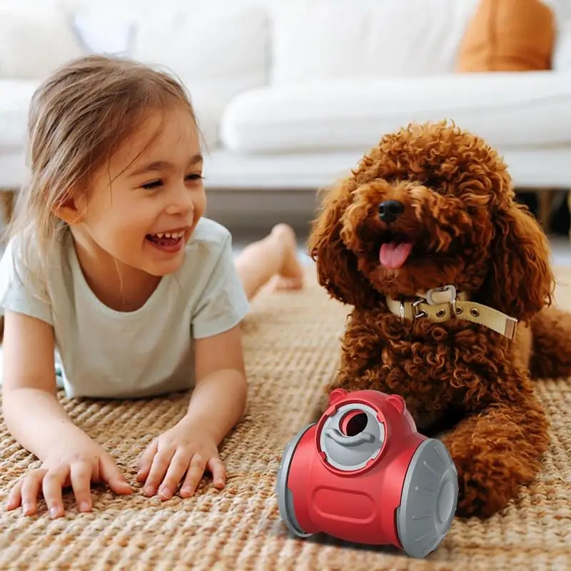 Rolling Dog Feeder Toy Rolling Interactive Food Dispenser Toy Anti-Bite Treat Toys Pet Slow Feeder Puzzle For Biting Training