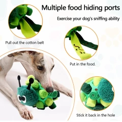 Caterpillar shape Pet Sniffing Fried Ball Toy Dog Blind Box Hidden Food Bubble Rubber Ball Sniffing Puzzle Anti-demolition Toy
