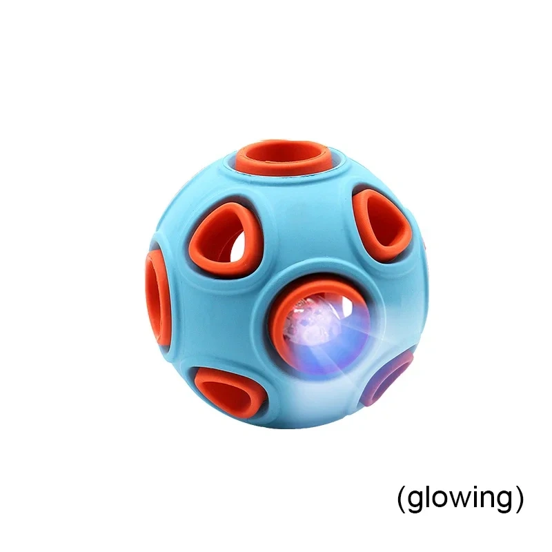 KOMMILIFE Glow Pet Dog Toys Interactive Ball Toy For Dogs Anti-stresses Bite-resistant Molar Dog Chew Toy Dog Accessories
