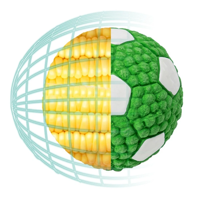 Dog Ball Toy Squeaky Latex Bouncy Puppy Teething Toy Dog Chew Soccer Ball For Training Dog Toy Rubber Volleyball Ball Chewing