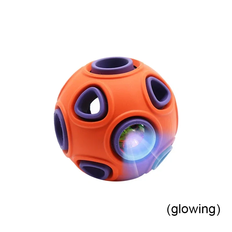 KOMMILIFE Glow Pet Dog Toys Interactive Ball Toy For Dogs Anti-stresses Bite-resistant Molar Dog Chew Toy Dog Accessories