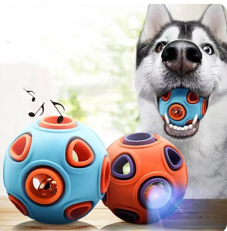 Glow Pet Dog Toys Interactive Ball Toy For Dogs Anti-stresses Bite-resistant Molar Dog Chew Toy Dog Accessories