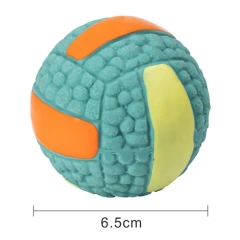 Dog Ball Toy Squeaky Latex Bouncy Puppy Teething Toy Dog Chew Soccer Ball For Training Dog Toy Rubber Volleyball Ball Chewing