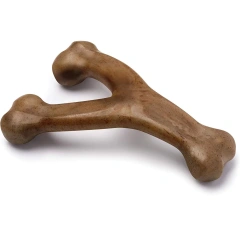 New Dog Toys Nylon Durable Chewing Beef Bacon Flavour Christmas Deer Triceratops Double Bone Toys Teeth Cleaning Pet Supplies