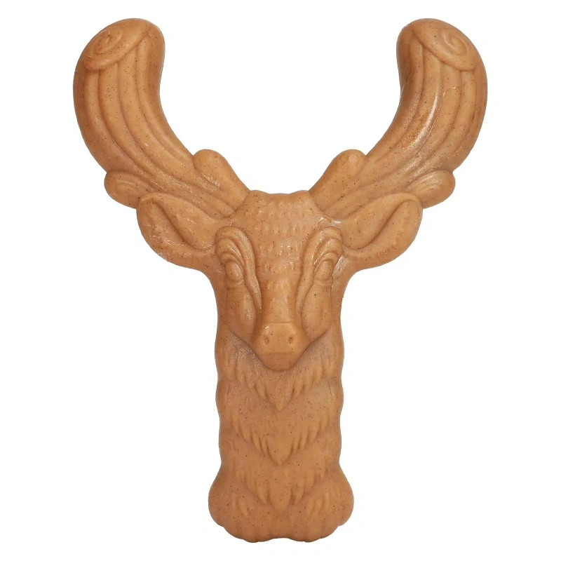 New Dog Toys Nylon Durable Chewing Beef Bacon Flavour Christmas Deer Triceratops Double Bone Toys Teeth Cleaning Pet Supplies